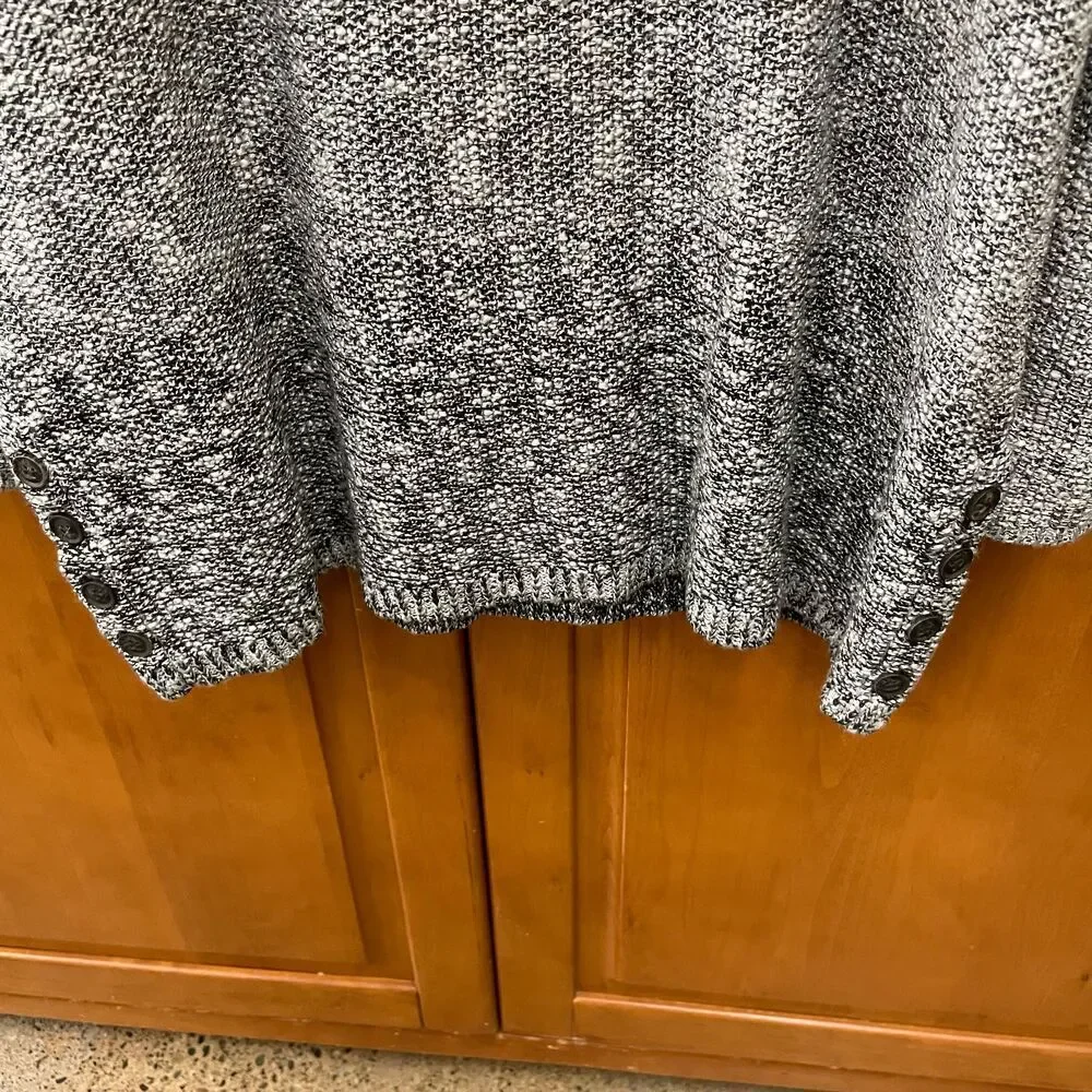 NWT Aventura Belinda L Grey Charcoal Cowl Neck Beautiful Stylish Sweater Tunic